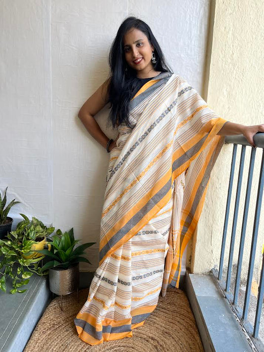 Multicolor Soft Cotton Saree